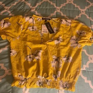 NWT Yellow Floral Shirt